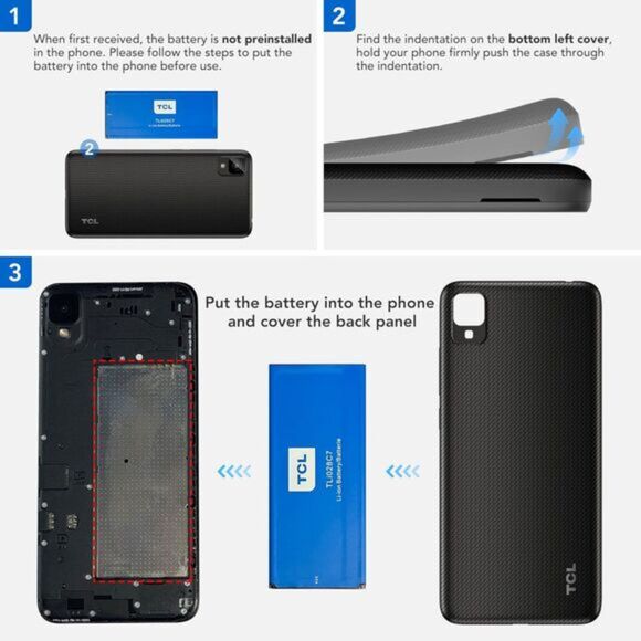 TCL A30 Unlocked Smartphone w 5.5" HD+ Display, 8MP Camera, 32GB+3GB RAM (1435) - Picture 3 of 6